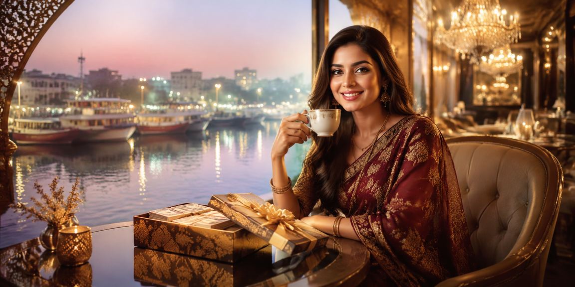Bangladeshi model in an entertainment casino scene in Narayanganj